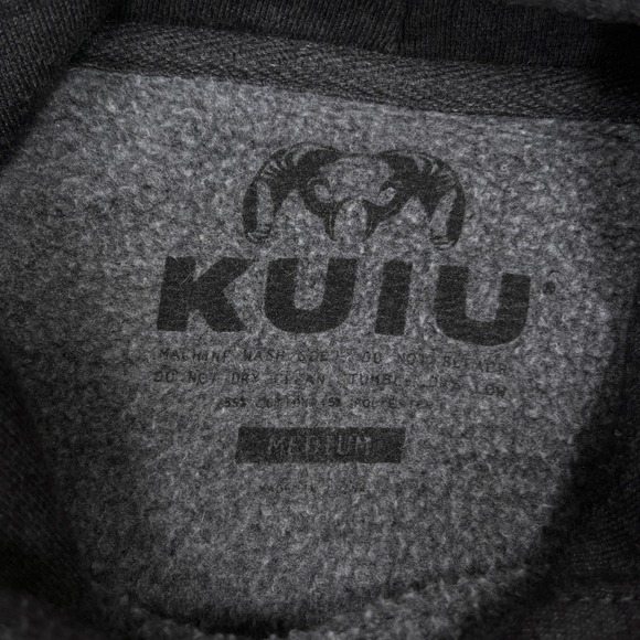 Kuiu Ultralight Hunting Hoodie Mens Medium M Charcoal Gray Pullover Drawstring - Picture 9 of 13